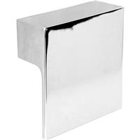 Hafele Square Collection Knob 32mm in Silver Chrome