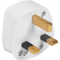 Unbranded Fused 3 Pin Plug Top 13A in White Plastic