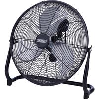 Draper Floor Fan 16/400mm 100W 230V in Black Aluminium