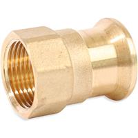 Made4Trade Press Fit Female Adaptor 15mm x 1/2" in Gold Copper
