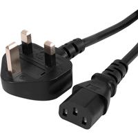 UK Plug To IEC Lead 2m 10A in Black