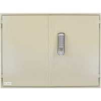 Codelocks Key Secure By Extra Security Key Cabinet with CL2255 Electronic Lock 100 Padlock Hooks in Light Grey Steel