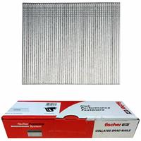 Fischer 16G Galvanised Straight Brad Nails 32mm (2000 Pack) in Silver Galvanised Steel