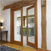 JB Kind Fuji Glazed Internal Door Unfinished 35 x 1981 x 838mm in Oak Veneer