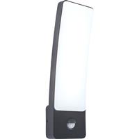 Lutec Kira LED Wall Light IP54 18W 1200lm PIR in Dark Grey Aluminium