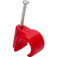 Talon Nail-in Clip 22mm (20 Pack) in Red Polypropylene