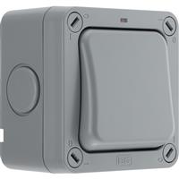 BG IP66 20A Switch 1 Gang 2 Way in Grey Polycarbonate