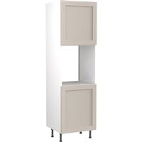 Kitchen Kit Flatpack Shaker Kitchen Cabinet Tall Single Oven Unit Ultra Matt 600mm in Light Grey MFC