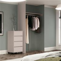Spacepro Shelf and Hanger Bar Wardrobe Storage 2800 x 500 x 108mm in Cashmere Steel/MFC