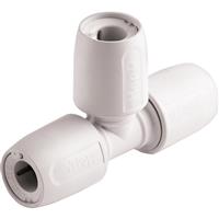 Hep2O Equal Tee 10mm in White Plastic