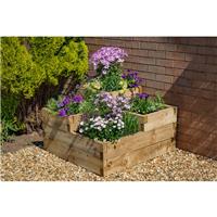 Forest Garden Caledonian Tiered Raised Bed 56cm (h) x 90cm (w) x 90cm (d)