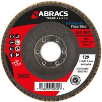 Abracs Trade Zirconium Flap Discs 115mm x 80G (2 Pack) Steel