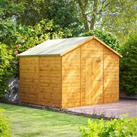 Power Apex Shed 8' x 10' No Windows in Natural Timber