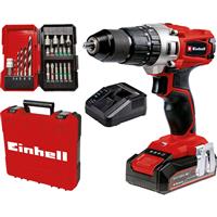 Einhell PXC 18V Cordless Combi Drill Kit with Accessories 1 x 2.5Ah in Red