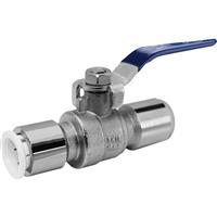 Reliance Valves Ball Valve - Push Fit 22mm in Chrome Brass