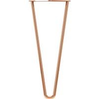 Rothley 2-Pin Hairpin Leg 350mm Polished (4 Pack) in Copper Steel