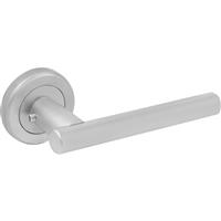 Serozzetta Philadelphia Lever On Rose Door Handles Satin (Pair) in Chrome