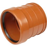 Aquaflow Pipe Coupling Socket 110mm Single in Terracotta
