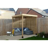 Forest Garden Modular Pergola 2 Side Panel Pack in Natural Timber