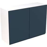 Kitchen Kit Flatpack J-Pull Kitchen Cabinet Wall Unit Ultra Matt 1000mm in Indigo Blue MFC