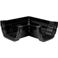 Aquaflow 120mm Ogee Gutter Angle 90deg in Black PVCU
