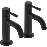 Bristan Mila Taps Basin Pillar (2 Pack) in Black Brass