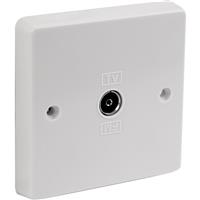 Crabtree TV Socket 1 Gang in White Plastic