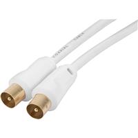 PROception Digital Fly Lead White 4m Lead Coax Gold Plug to Plug