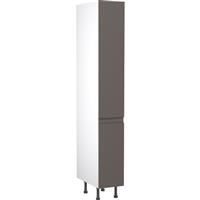Kitchen Kit Flatpack J-Pull Kitchen Cabinet Tall Larder Unit Ultra Matt 300mm in Graphite MFC