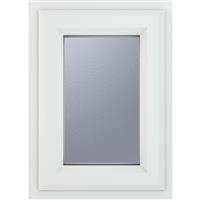 Crystal Casement uPVC Window Top Opening 820mm x 820mm Obscure Triple Glazed in White