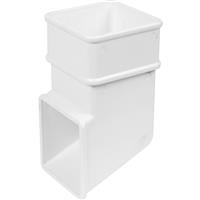 Aquaflow 65mm Square Shoe in White PVCU