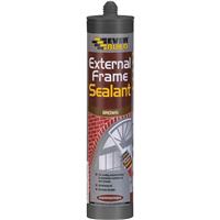 Everbuild Window & Door External Frame Sealant 290ml in Brown Acrylic