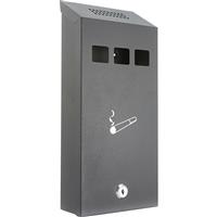 Burg-Wachter Compact Cigarette Bin in Black Galvanised Steel