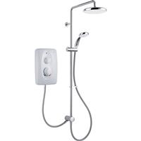 Mira Sprint Dual Outlet Electric Shower 9.5kW in White Stainless Steel