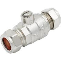 Made4Trade Full Bore Isolating Valve CP 15mm in Chrome Brass