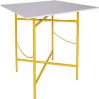 Roughneck Mortar Mixing Board & Stand in Yellow Steel