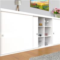 Coburn Hush Two-Door System 1.2m opening (Set) in Silver/Other Aluminium/Nylon