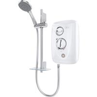 Triton Showers Triton T80 Easi-Fit+ Thermostatic Electric Shower 8.5kW in White Stainless Steel