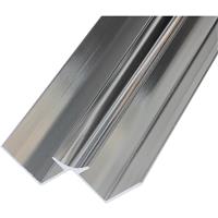 Mermaid Laminate Shower Wall Panel Trims Internal Corner in Polished Silver