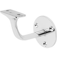 Unbranded Handrail Bracket Polished Chrome in Silver Steel