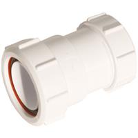 McAlpine S Straight Connector Multi Fix x Din 1 1/2" T28L-ISO in White