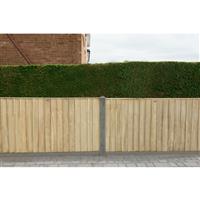 Forest Garden Pressure Treated Closeboard Fence Panel 6' x 4' (3 Pack) in Natural Timber