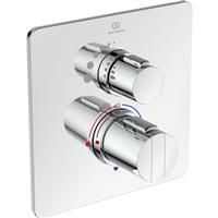 Ideal Standard Easybox Thermostatic Concealed Single Outlet Shower Valve Square in Chrome Brass/Stainless Steel
