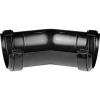 Aquaflow 112mm Half Round Gutter Angle 150deg in Black PVCU