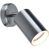 Lutec Rado Adjustable Wall Light IP44 1 x GU10 in Stainless Steel