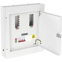 Axiom 3 Phase Distribution Board 4 Way with 125A 4P Isolator in White Steel