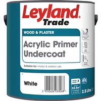 Leyland Trade Acrylic Primer Undercoat Paint 2.5L in White