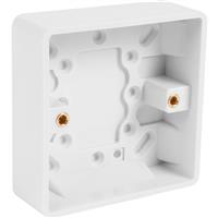 Wessex Electrical Wessex Moulded Surface Box 1 Gang 25mm in White Plastic