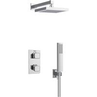 Bristan Cobalt Thermostatic Concealed Diverter Mixer Shower With Fixed Handset in Chrome Brass