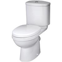 Nuie Ivo Close Couple Toilet and Soft Close Seat in White Vitreous China